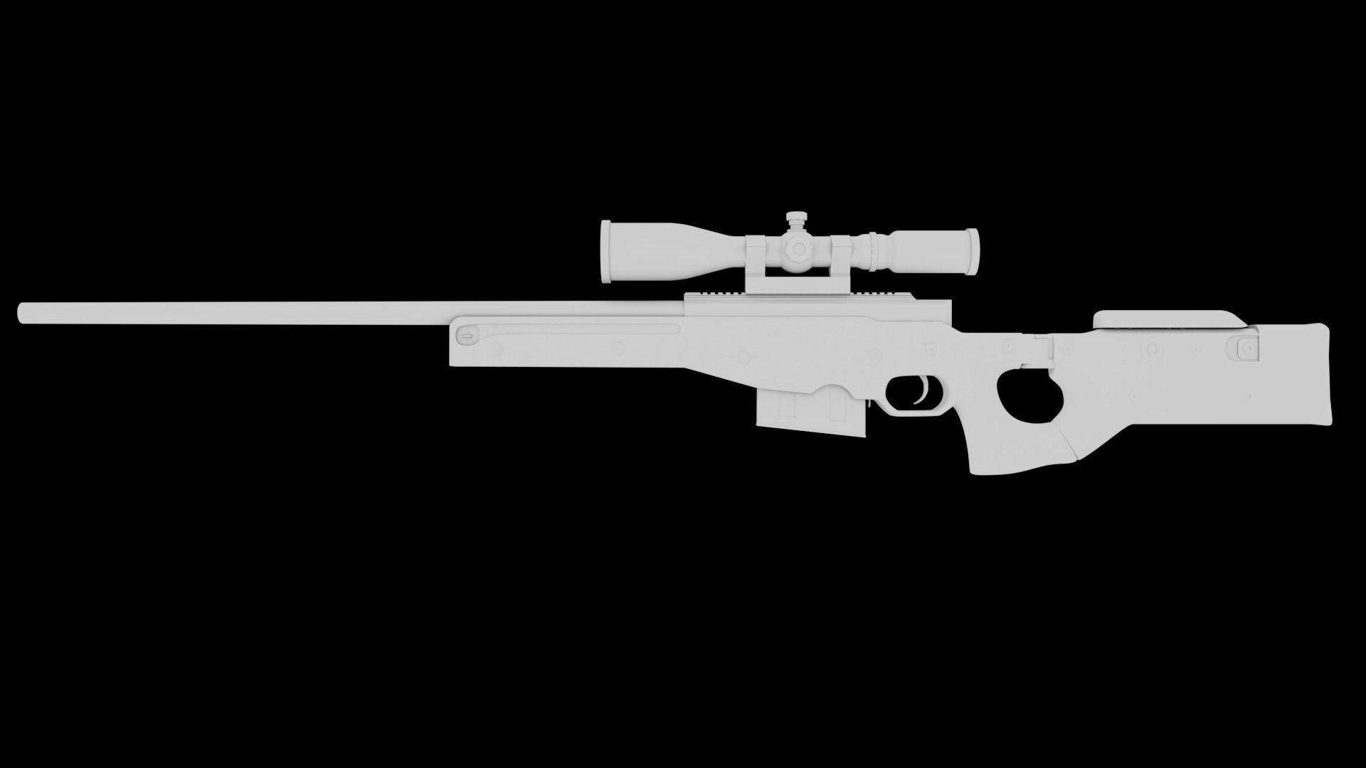AWP Sniper Rifle 3D model_14