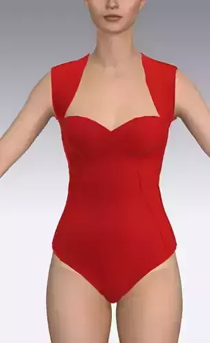 Jumpsuit red color fabric cotton matte