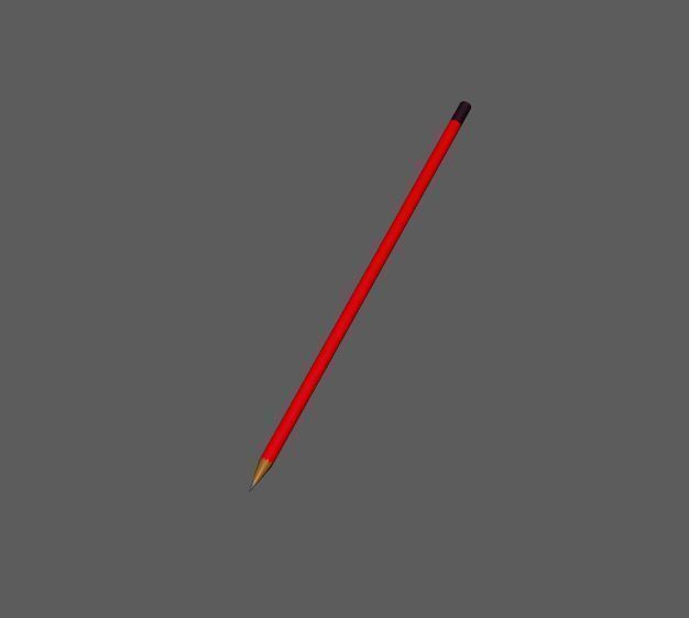 Pencil Model set of pencils 3D model_2