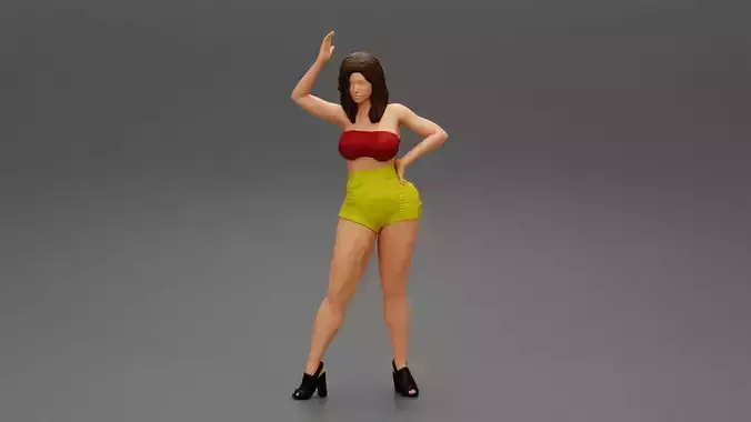 Sexy Woman Leather Skirt Bra