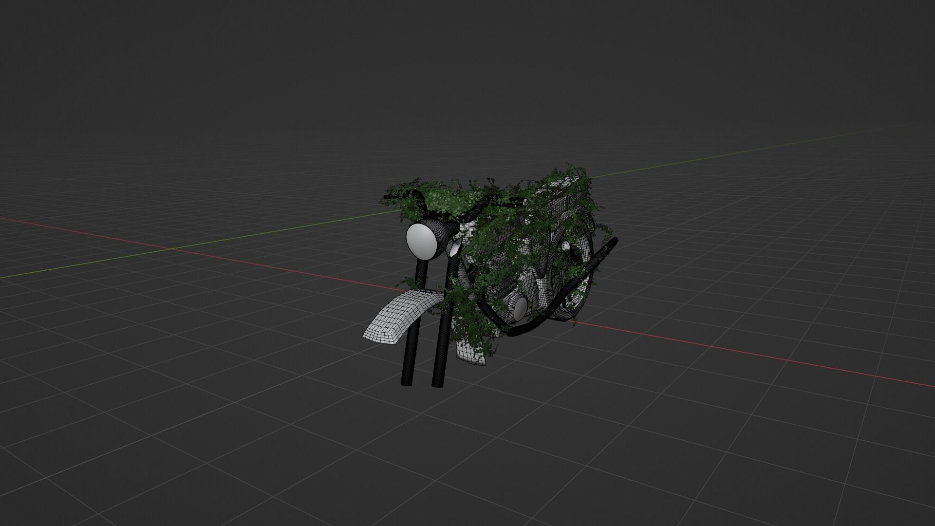 Damaged Rusted Motorcycle 3D model_8