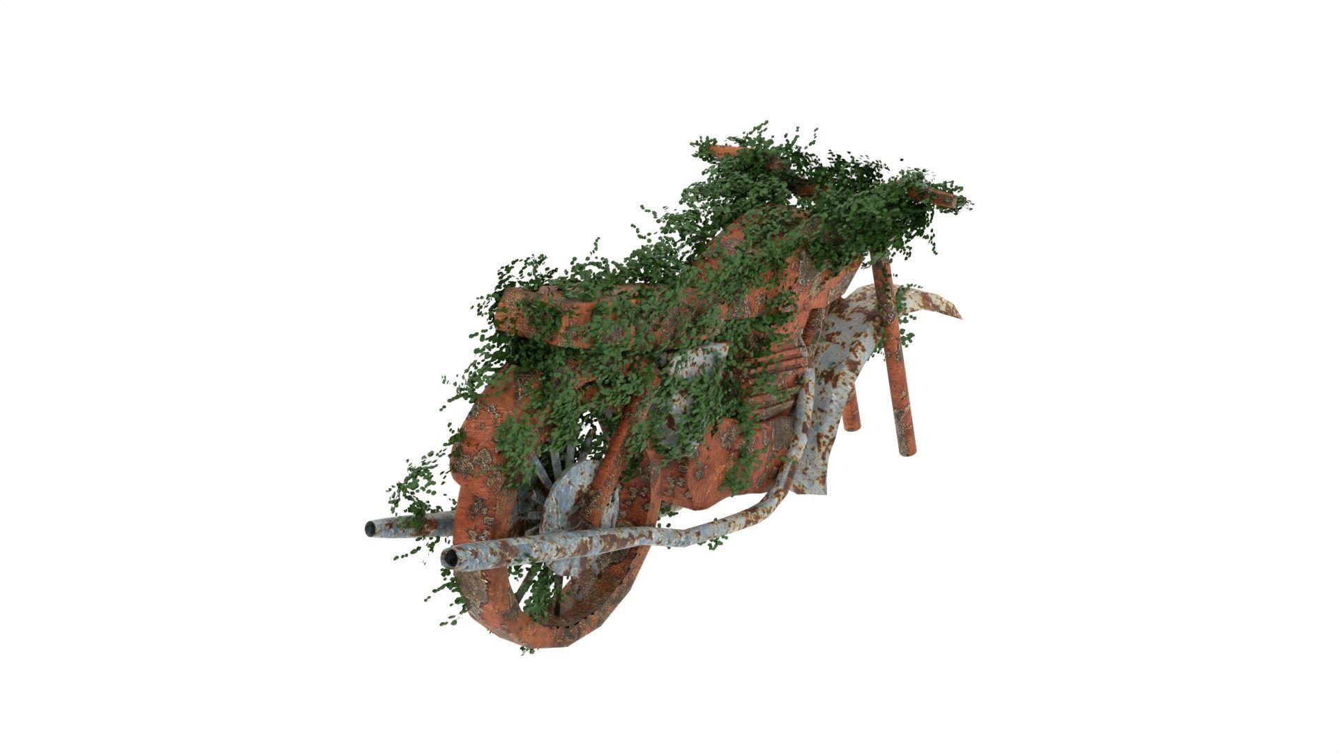 Damaged Rusted Motorcycle 3D model_6