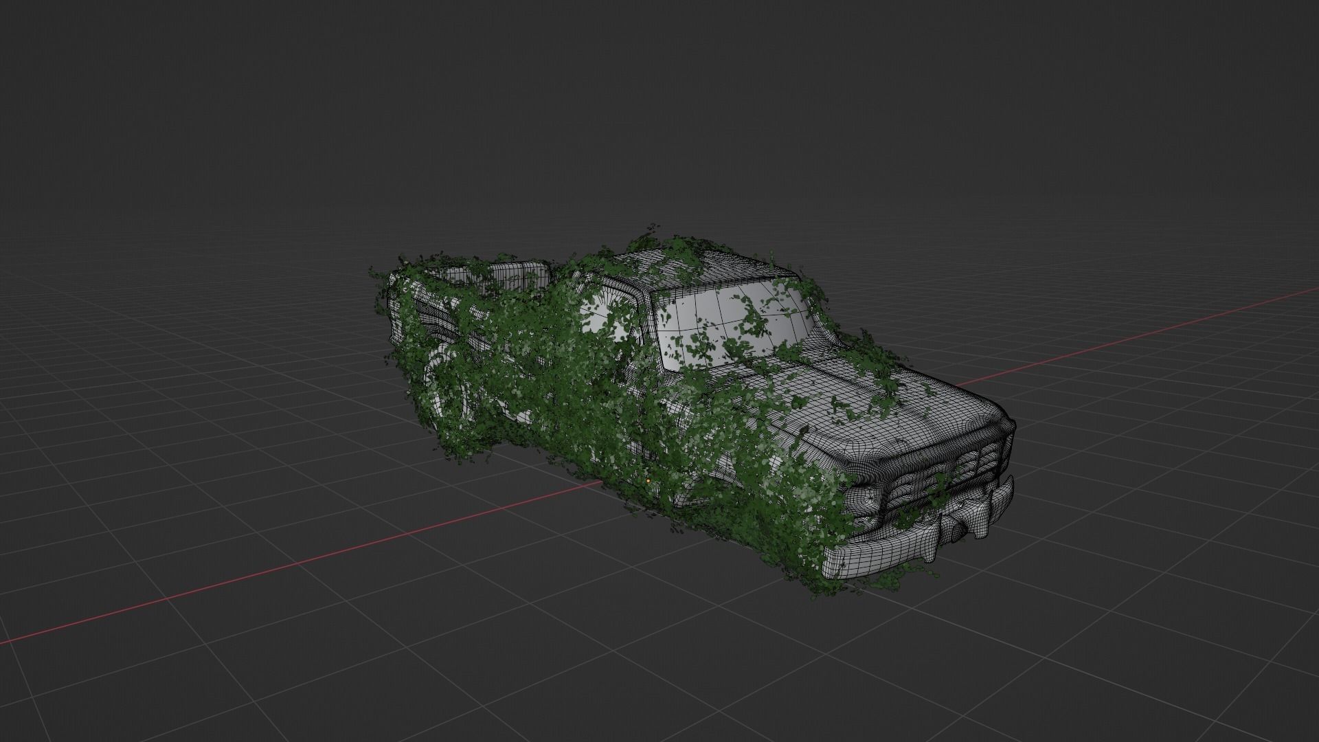 Damaged Rusted Pickup  3D model_9