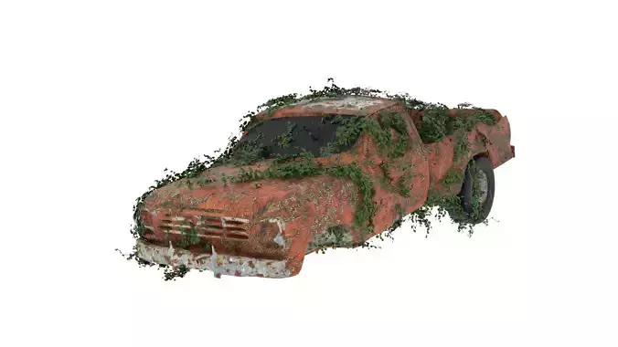 Damaged Rusted Pickup  3D model