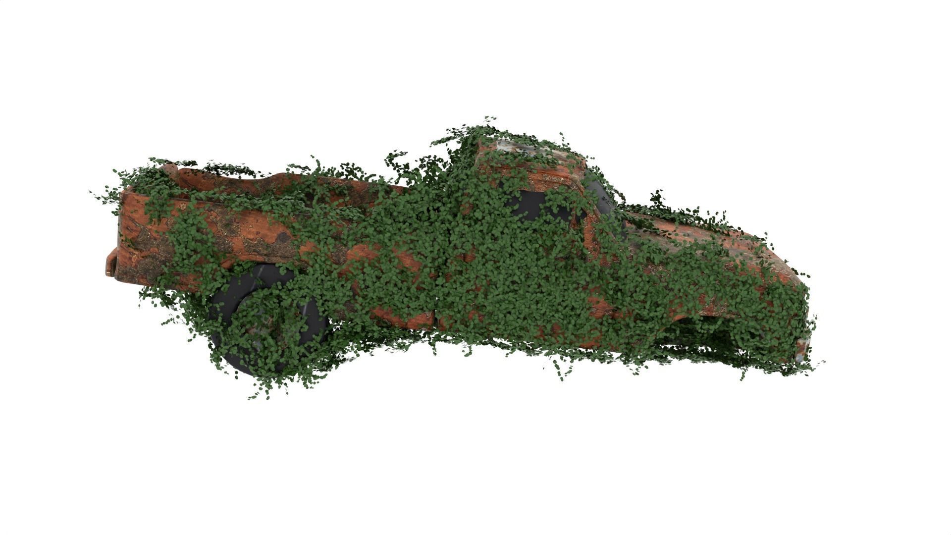 Damaged Rusted Pickup  3D model_5