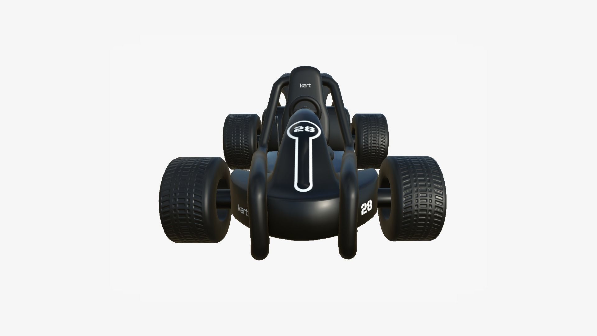 Cartoon Kart G09 Black - Vehicle Racing Design Low-poly 3D model_4
