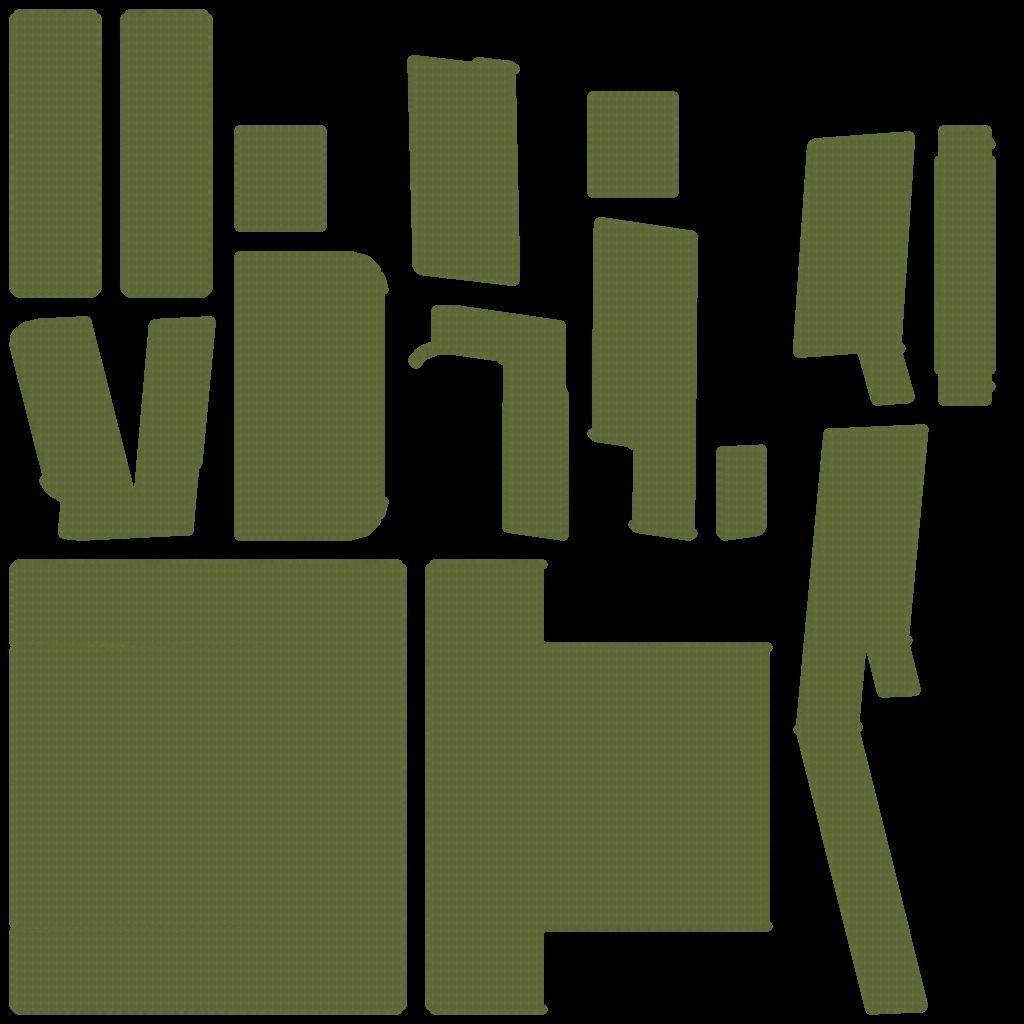 armchair sofa Low-poly 3D model_24