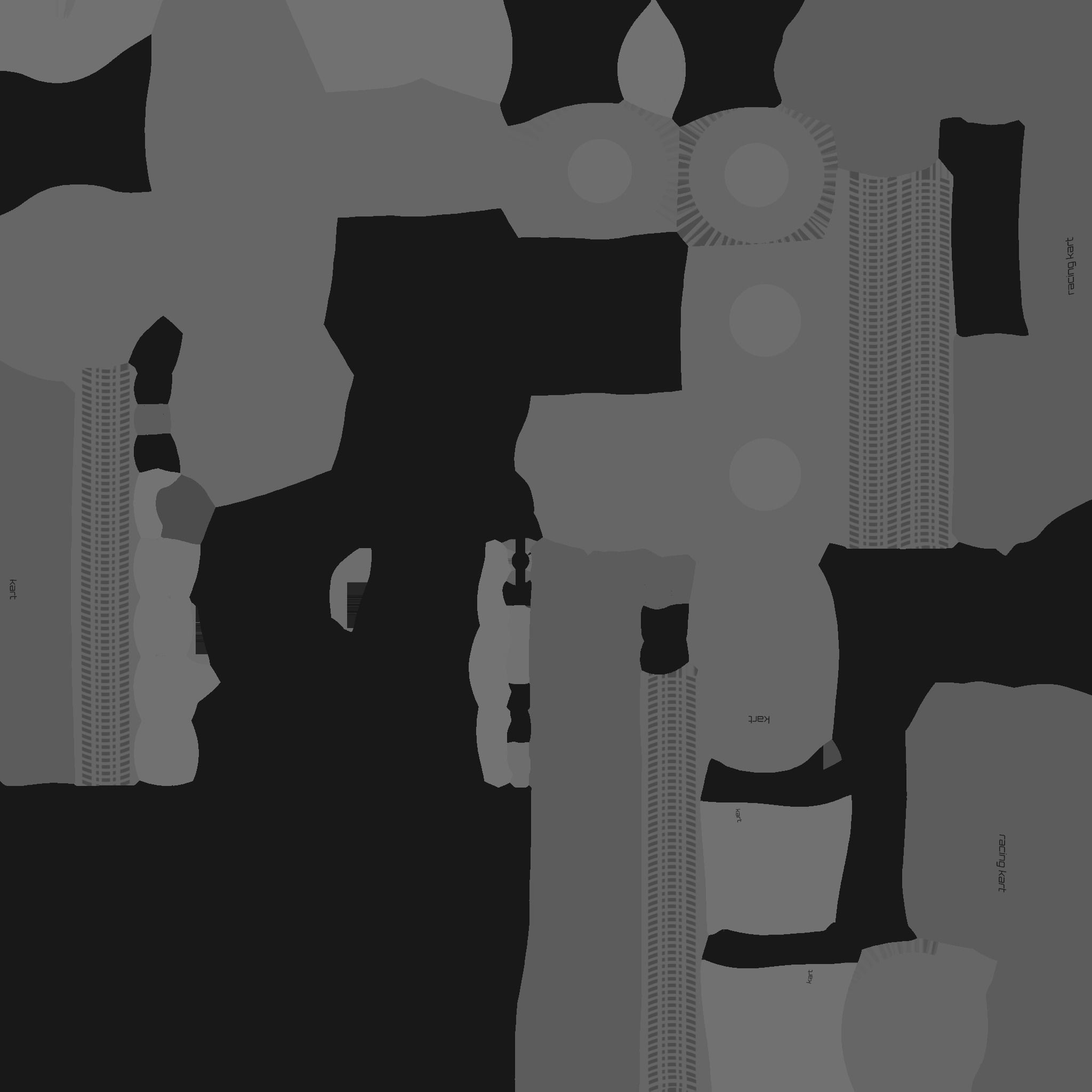 Cartoon Kart G10 Light Blue - Vehicle Racing Design Low-poly 3D model_29