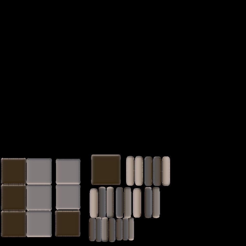 Modern Sofa Low-poly 3D model_18