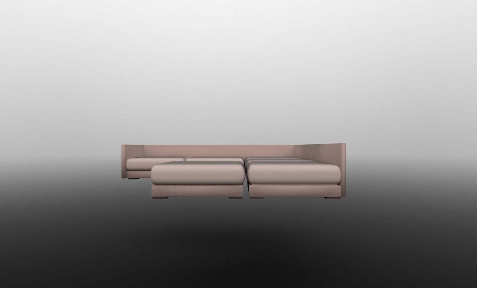 Modern Sofa Low-poly 3D model_32