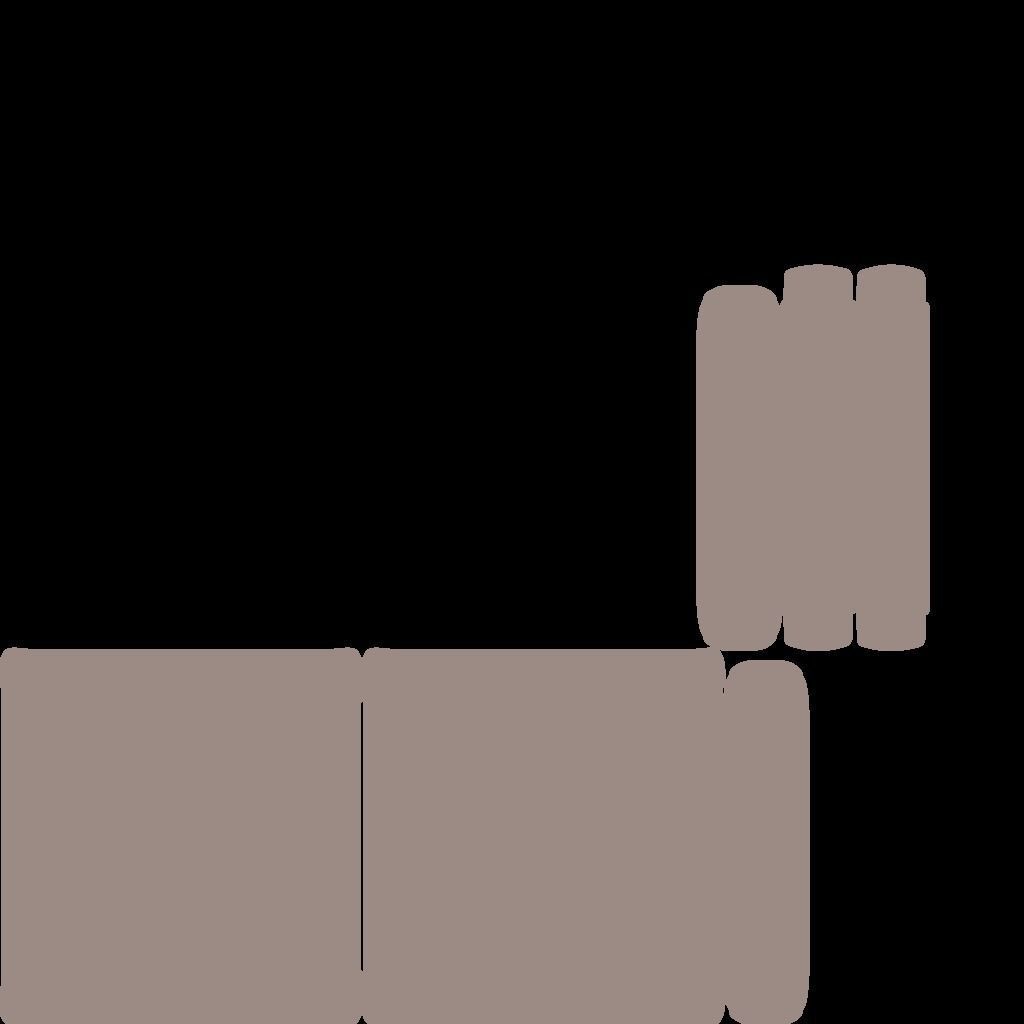 Modern Sofa Low-poly 3D model_7