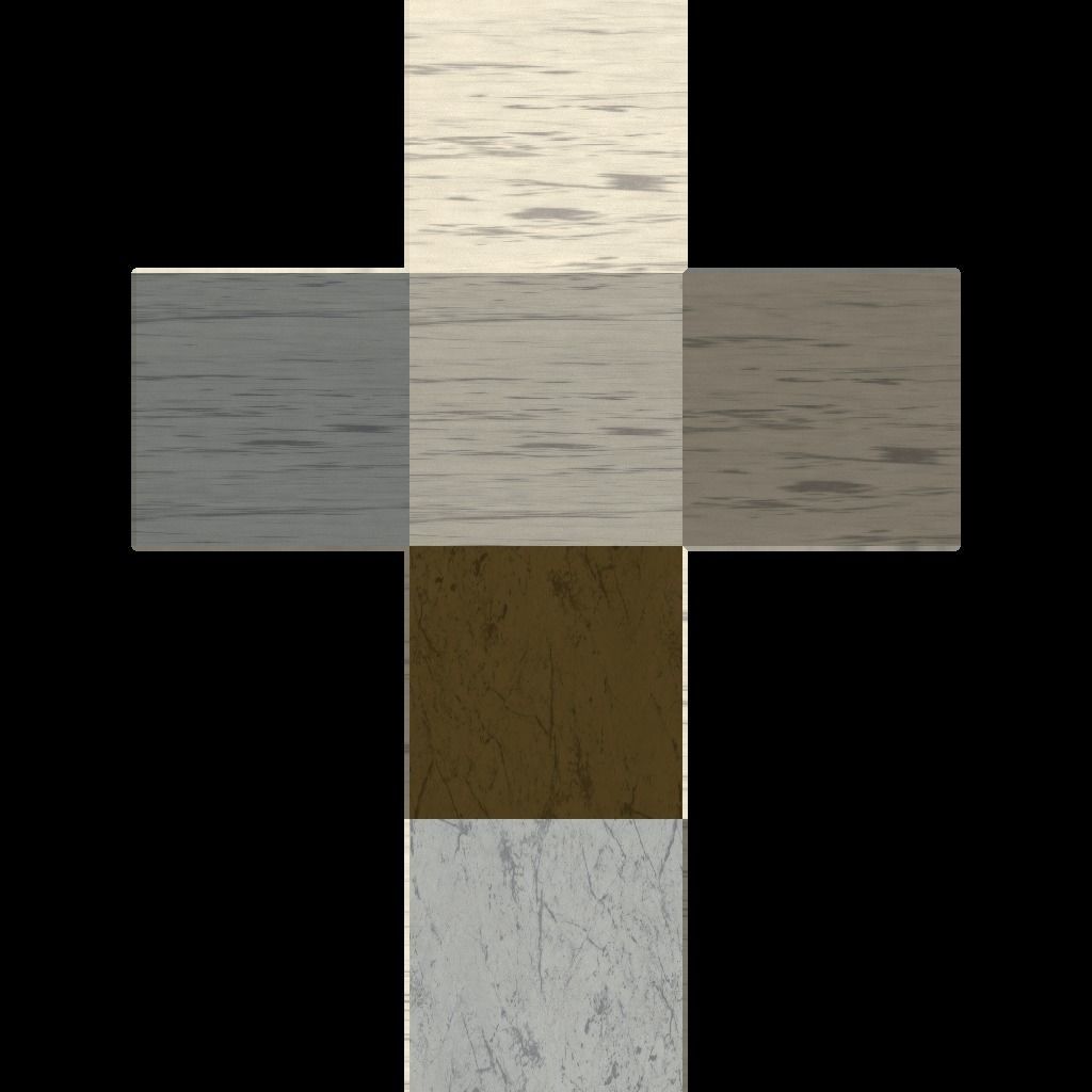 table with marble top Low-poly 3D model_10