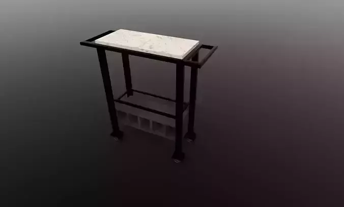 table with marble top