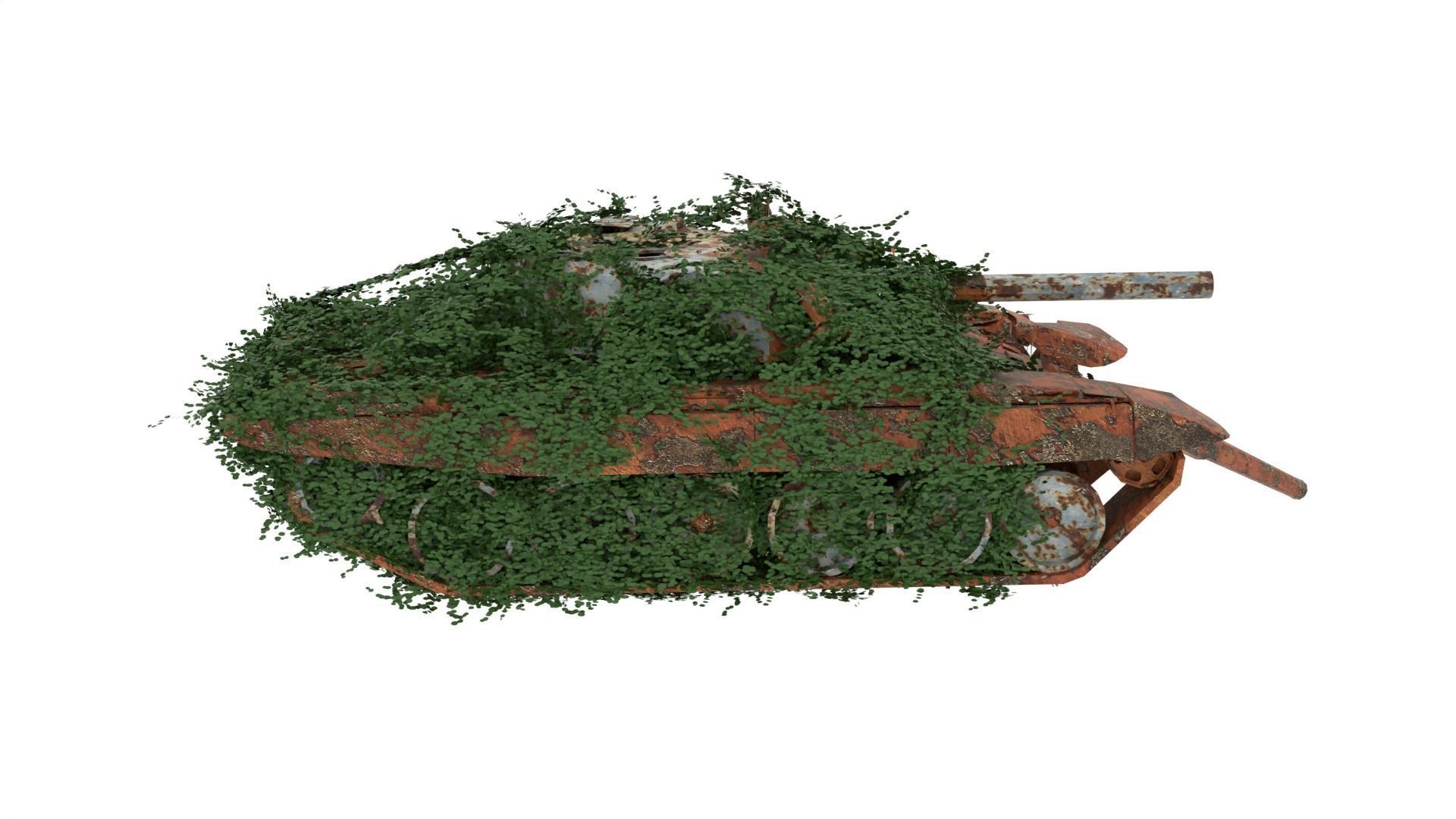 Damaged Rusted Tank 3D model_5