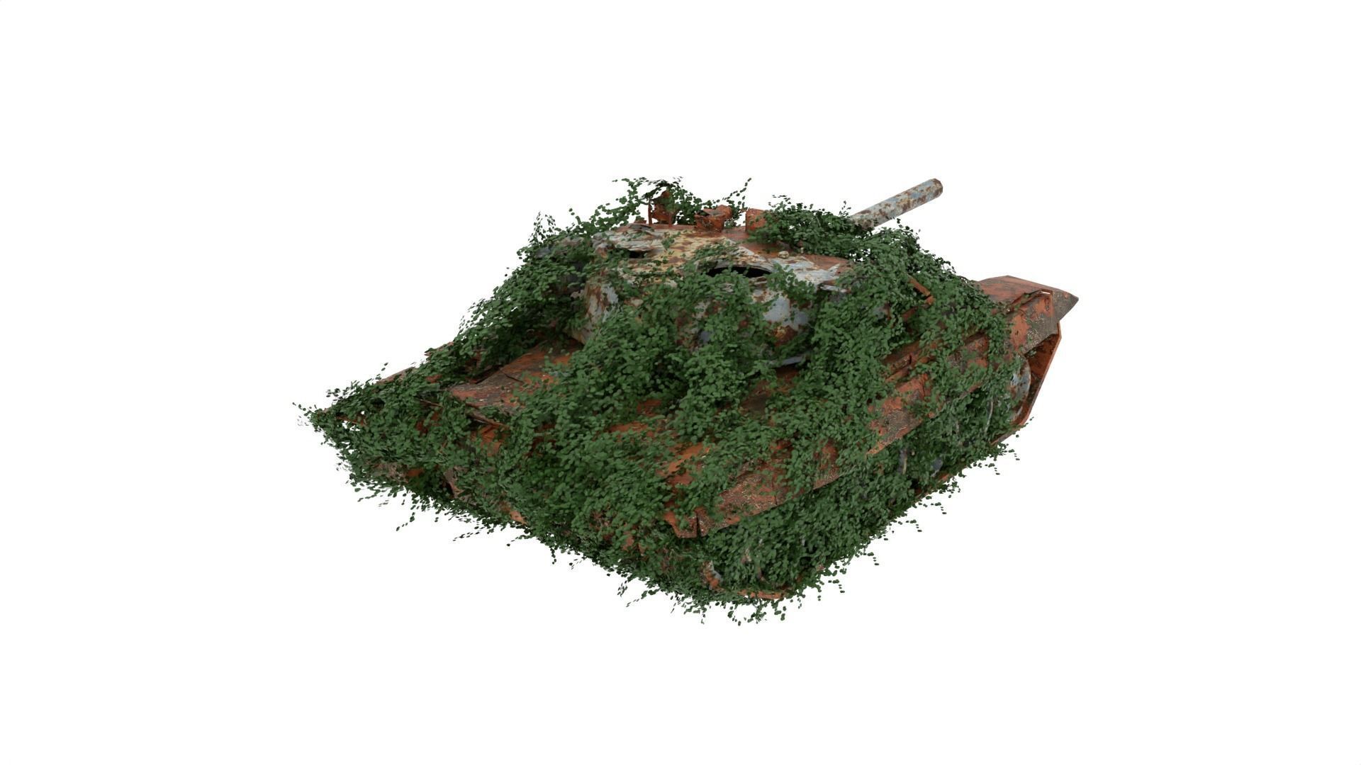 Damaged Rusted Tank 3D model_6