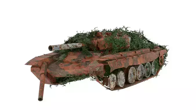 Damaged Rusted Tank 3D model