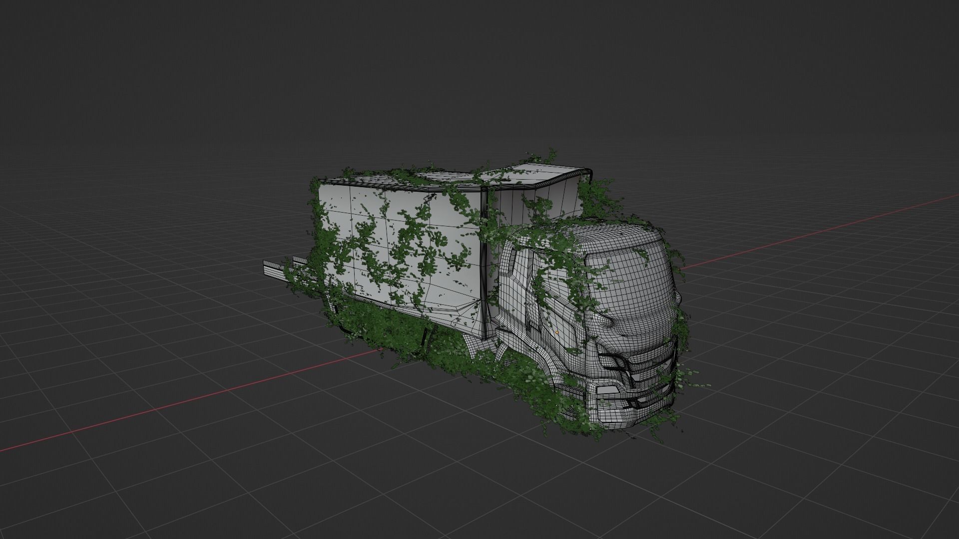 Damaged Rusted Truck 3D model_9