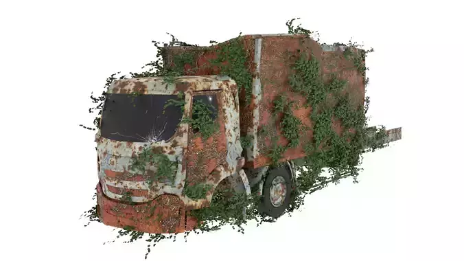 Damaged Rusted Truck 3D model