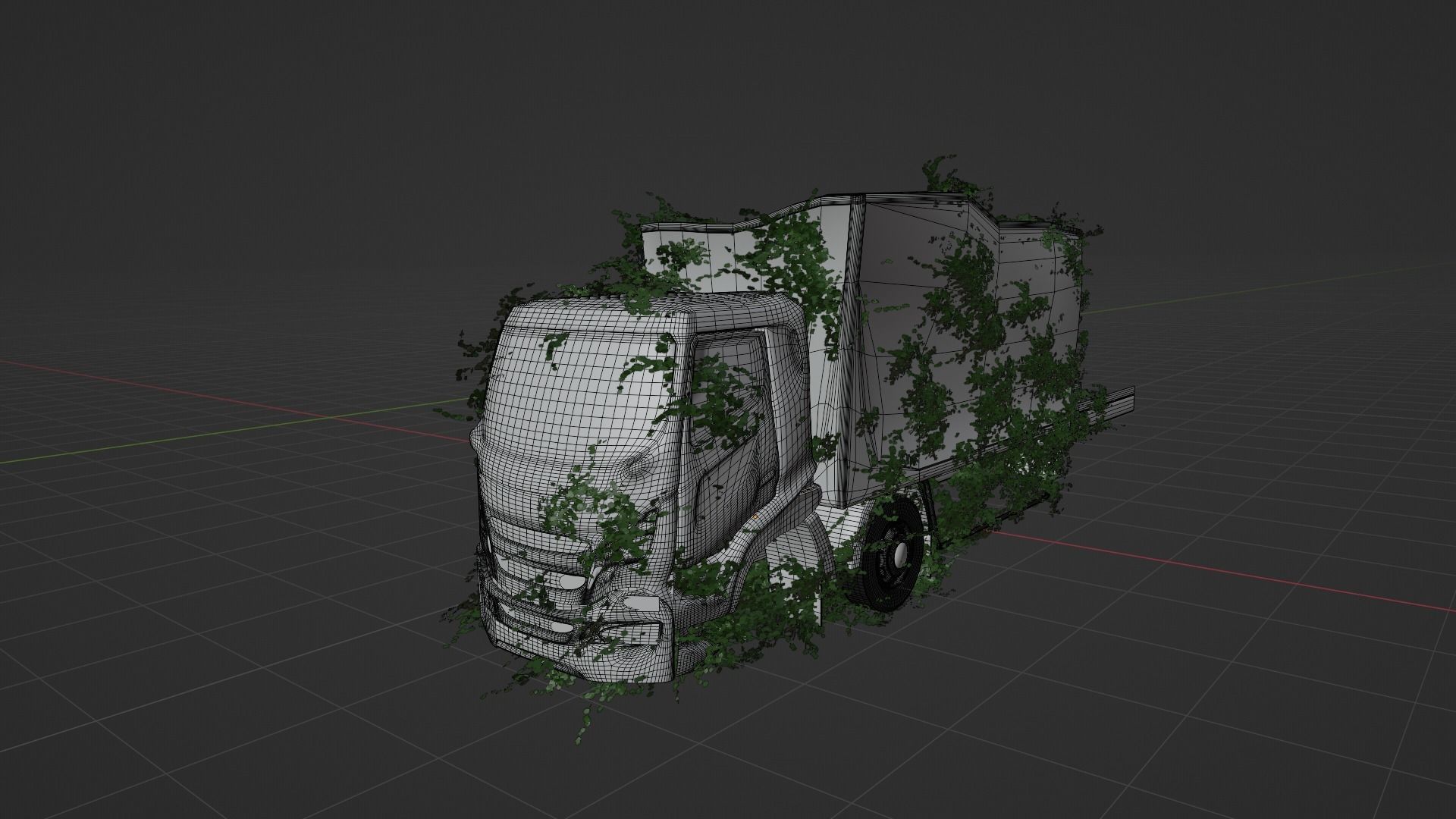 Damaged Rusted Truck 3D model_8