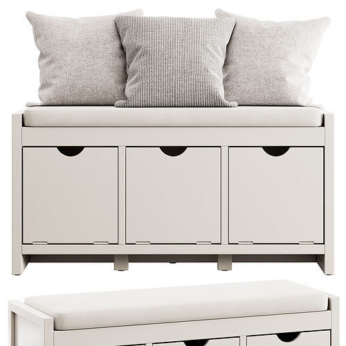 Rivera Storage Bench By Latitude Run 3D model 3