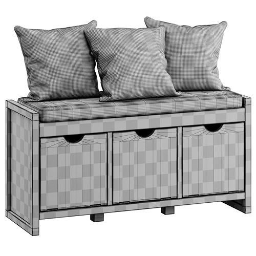 Rivera Storage Bench By Latitude Run 3D model 5