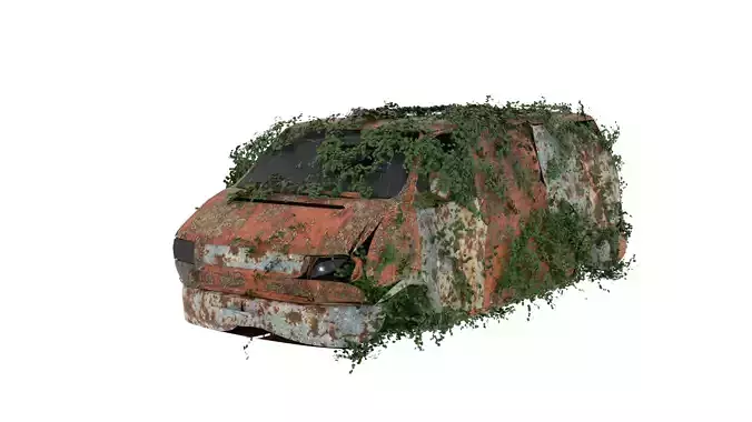 Damaged Rusted Suv 3D model