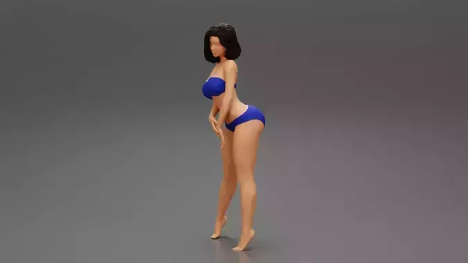 sexy girl in bikini standing