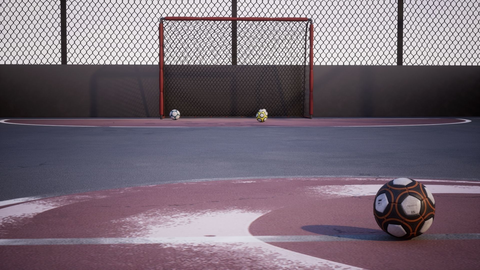 Street football set 1  GameReady UE Low-poly 3D model_6