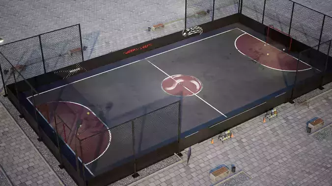 Street football set 1  GameReady UE Low-poly 3D model