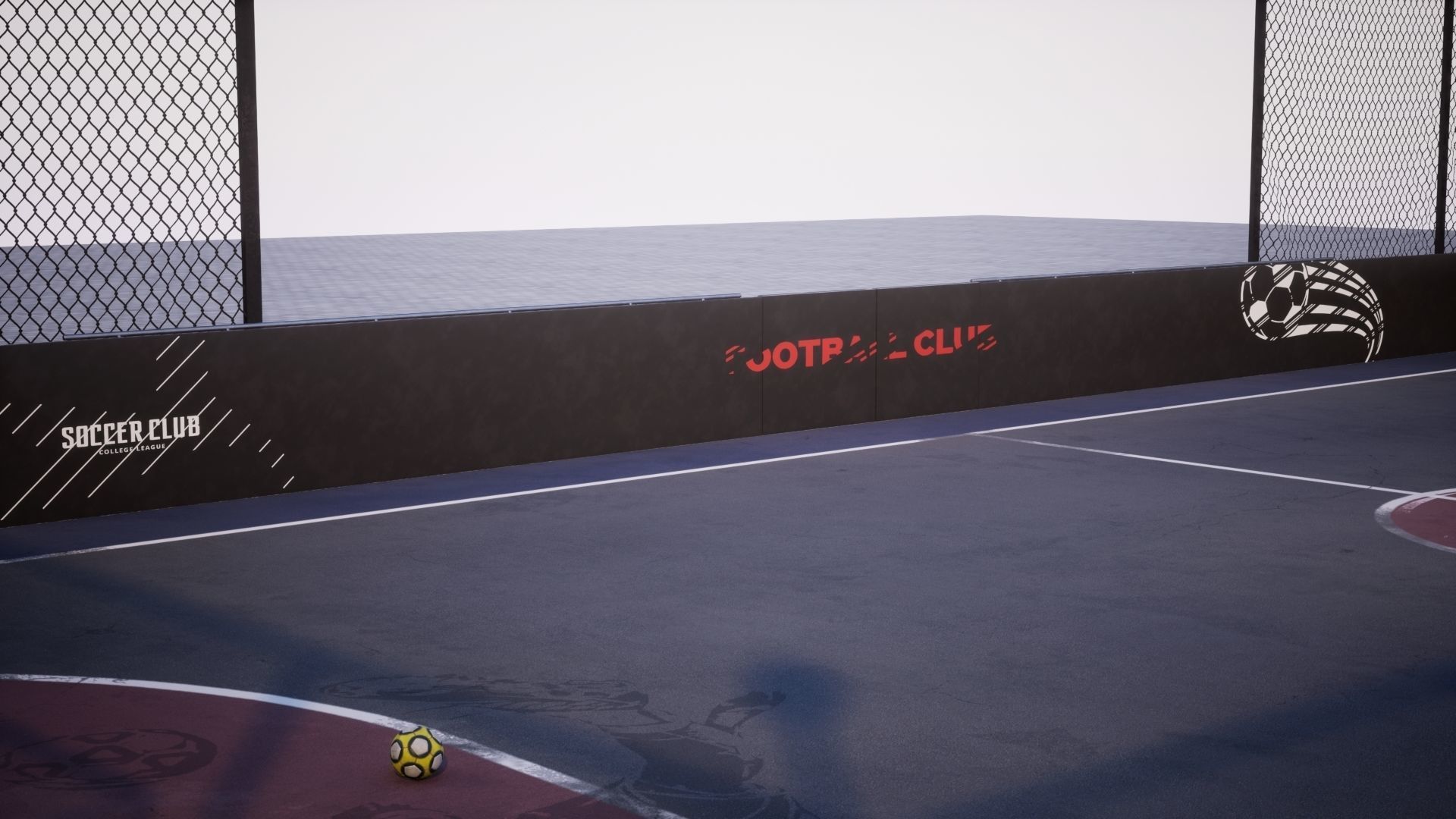 Street football set 1  GameReady UE Low-poly 3D model_5