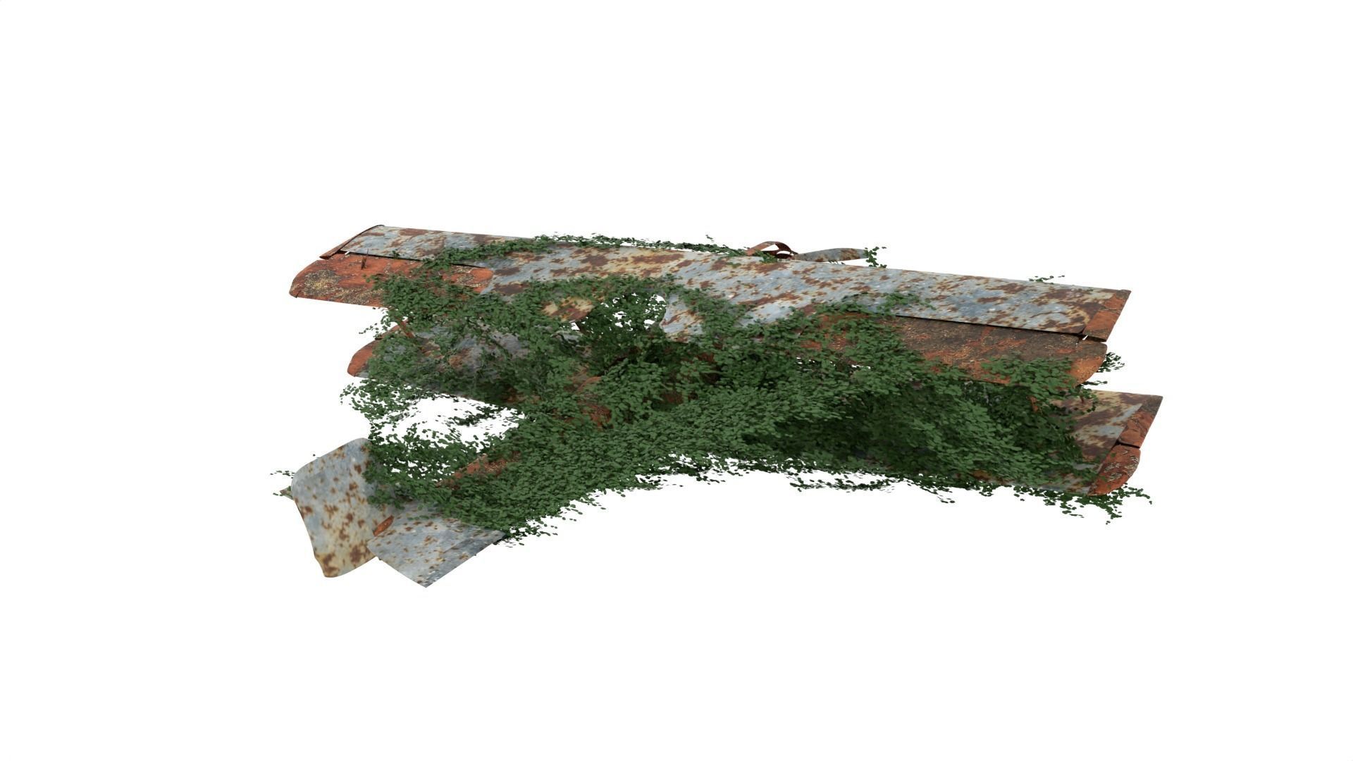 Damaged Rusted Aircraft 3D model_6