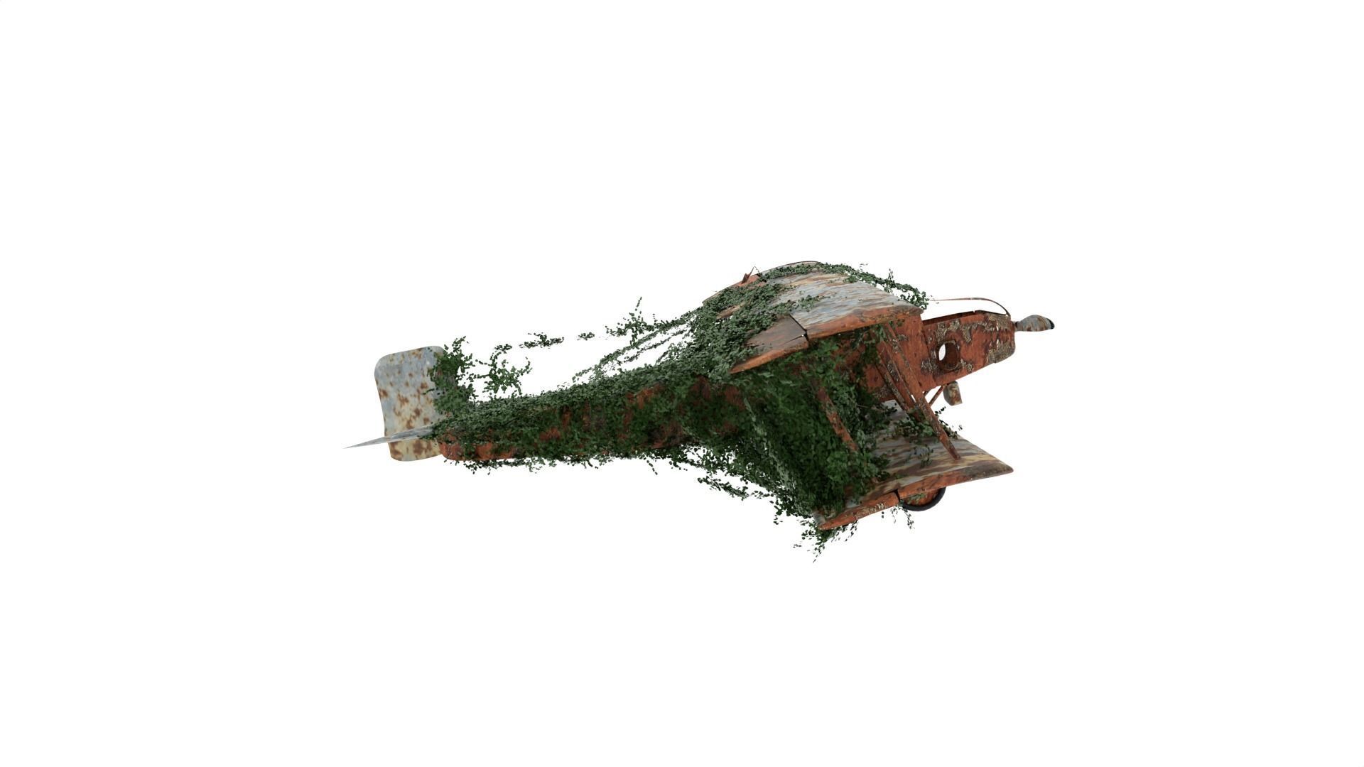 Damaged Rusted Aircraft 3D model_5