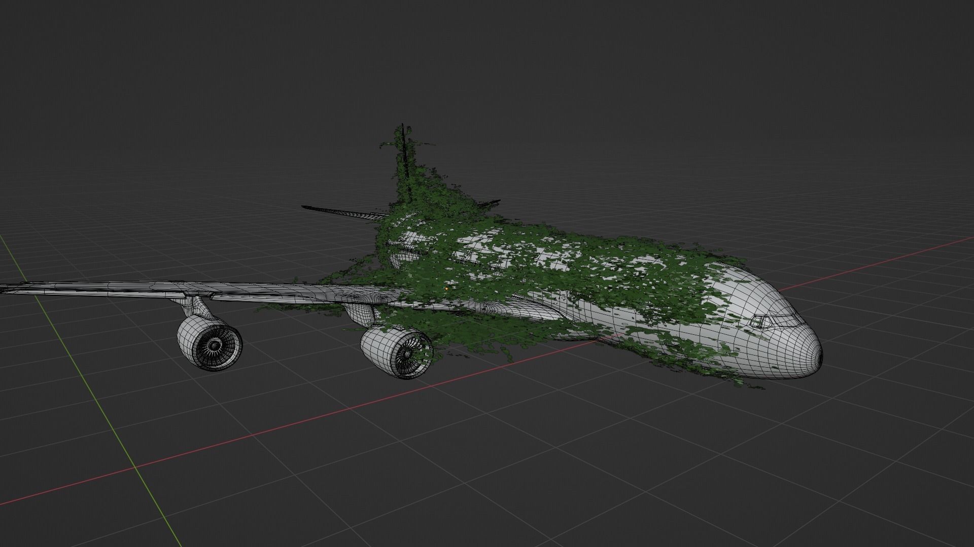 Damaged Rusted Airplane 3D model_9