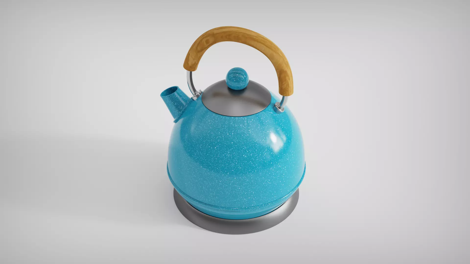 kettle tea with wooden handle Free 3D model
