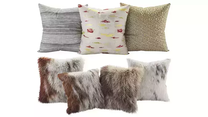 Decoration Pillows Set 2 3D model