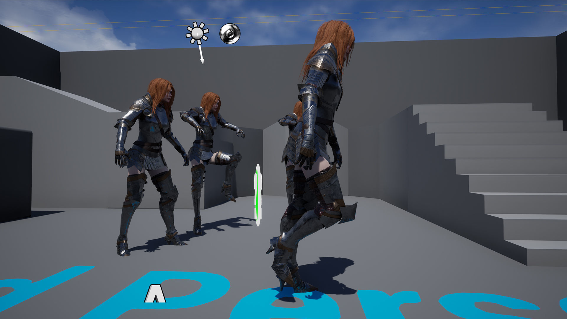 Female Knight Full Plate Gaming Unreal Engine Project Low-poly 3D model_13