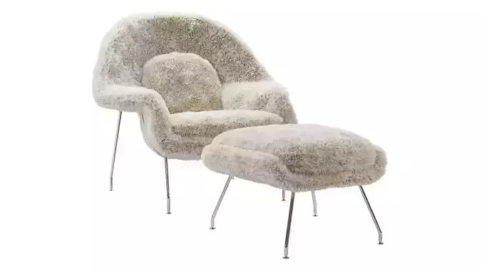 Womb Fur Lounge Chair 3D model
