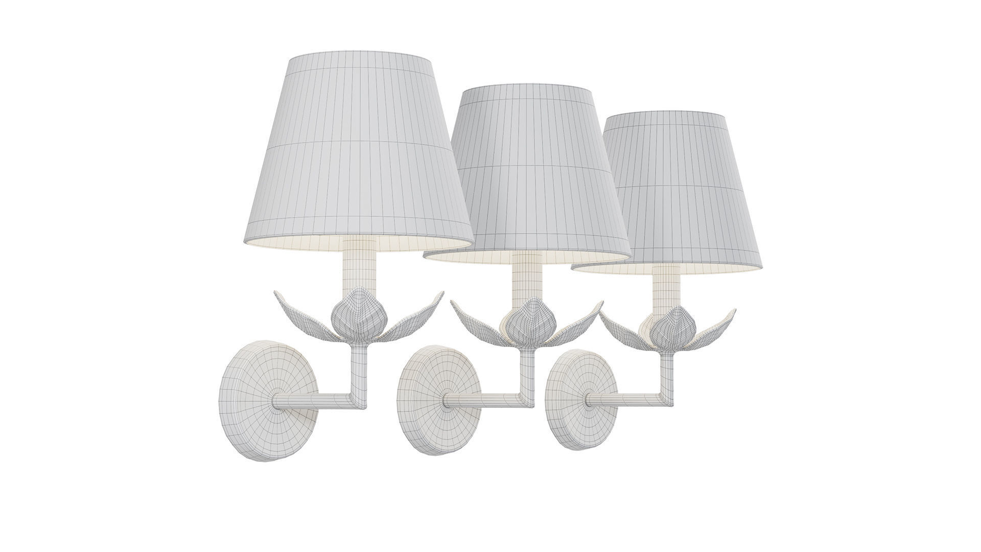 Carrick Leaf Wall Light 3D model_1