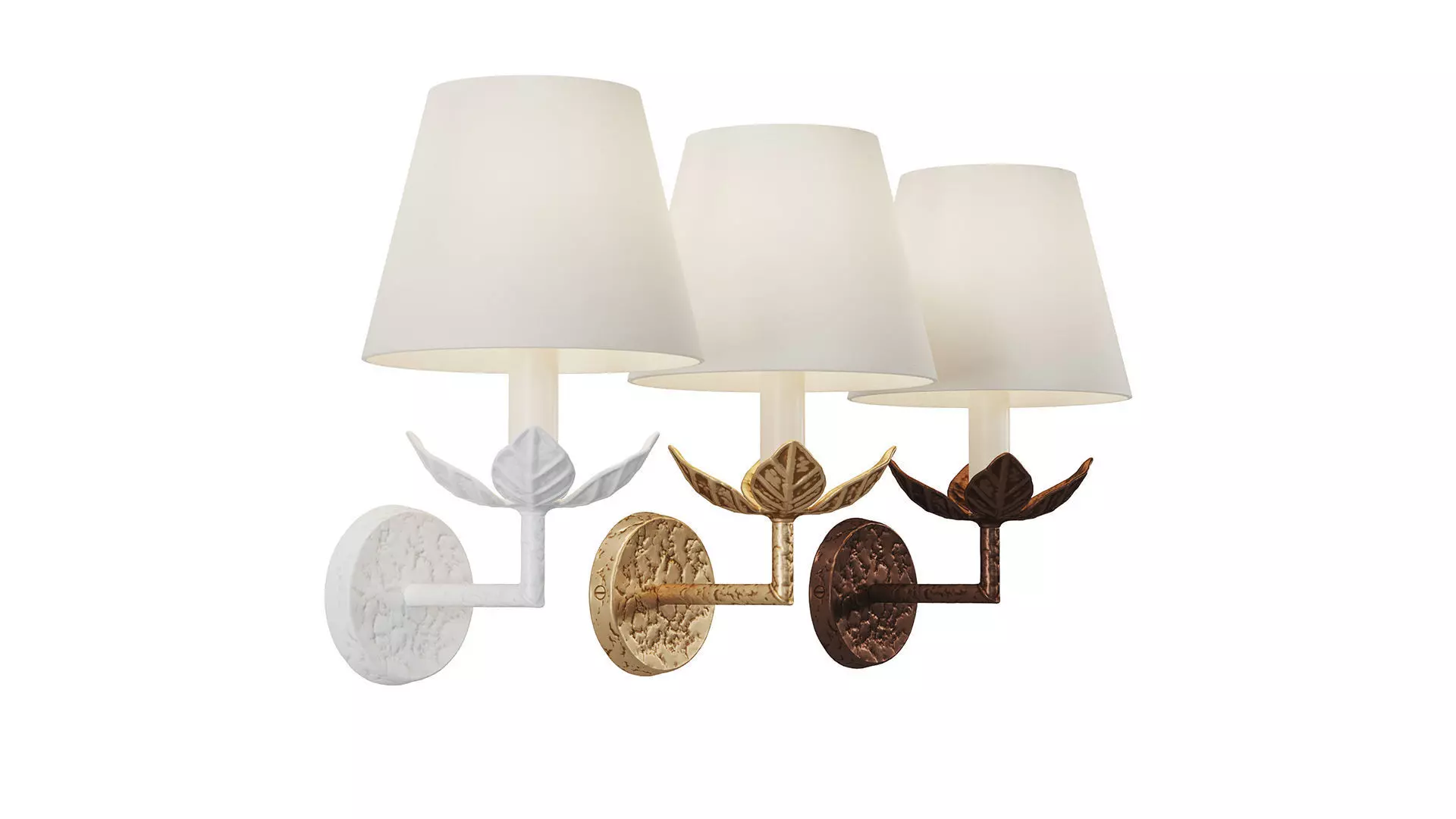 Carrick Leaf Wall Light 3D model_0