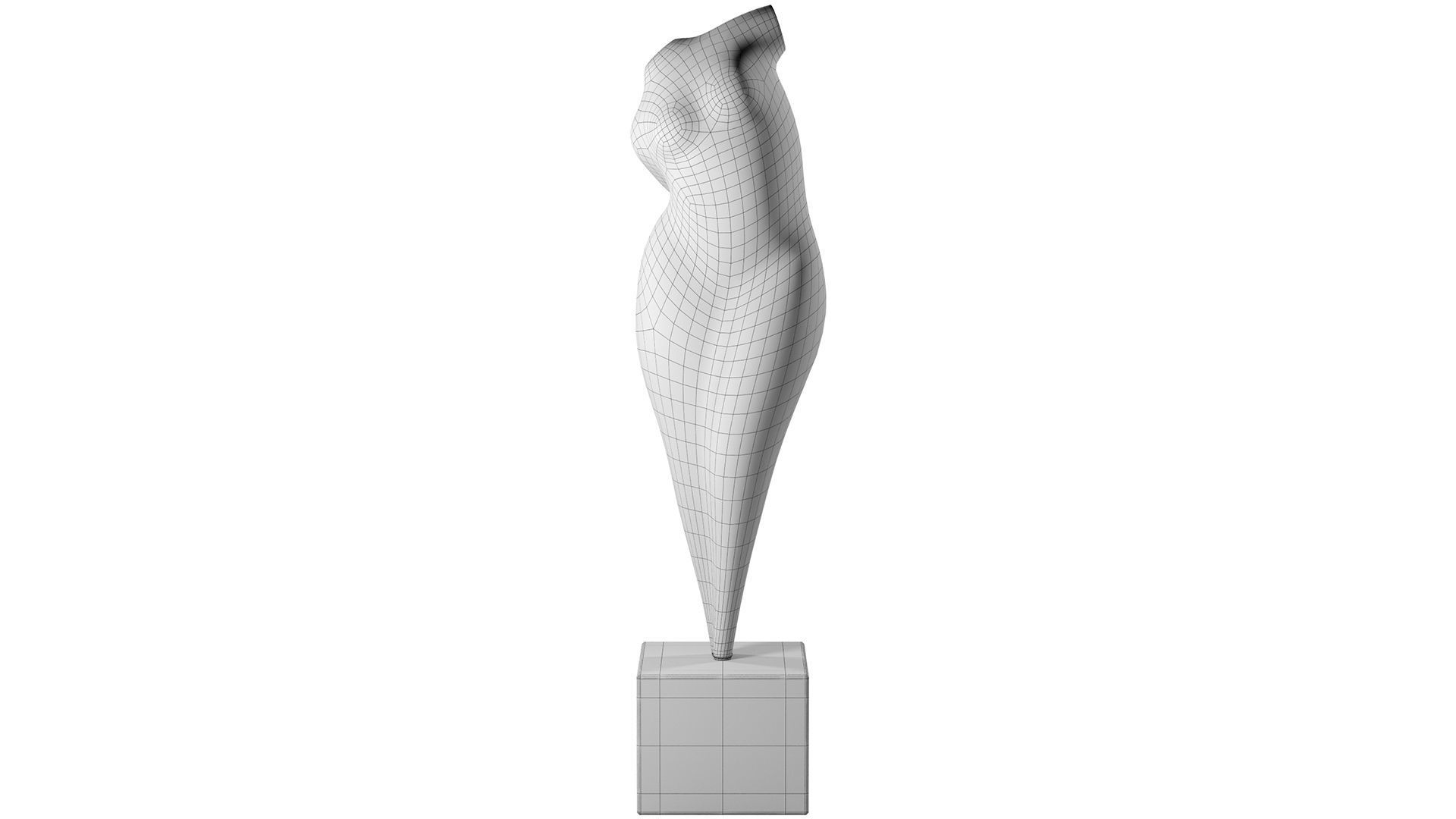 Gedraaid Model Sculpture 3D model_1
