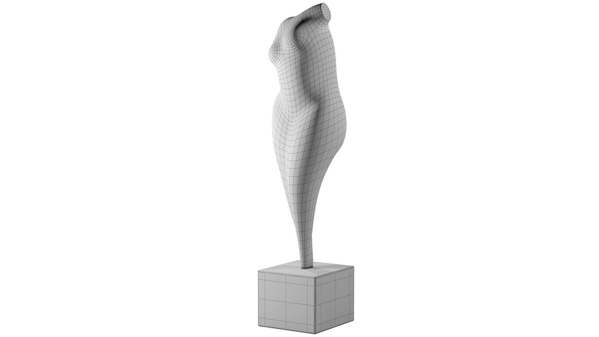 Gedraaid Model Sculpture 3D model_5