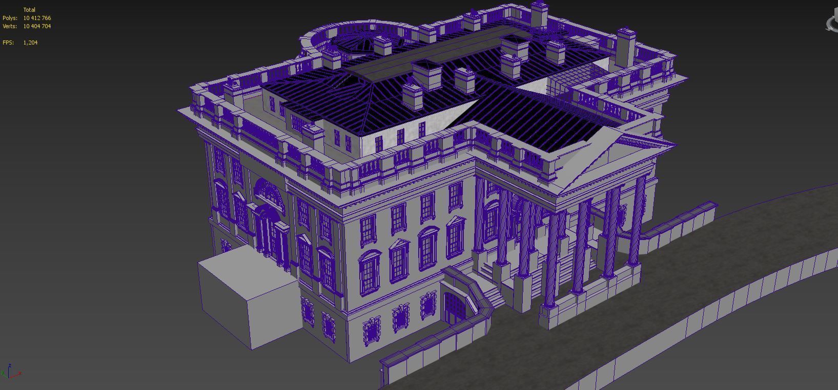 usa white house 3D model_7