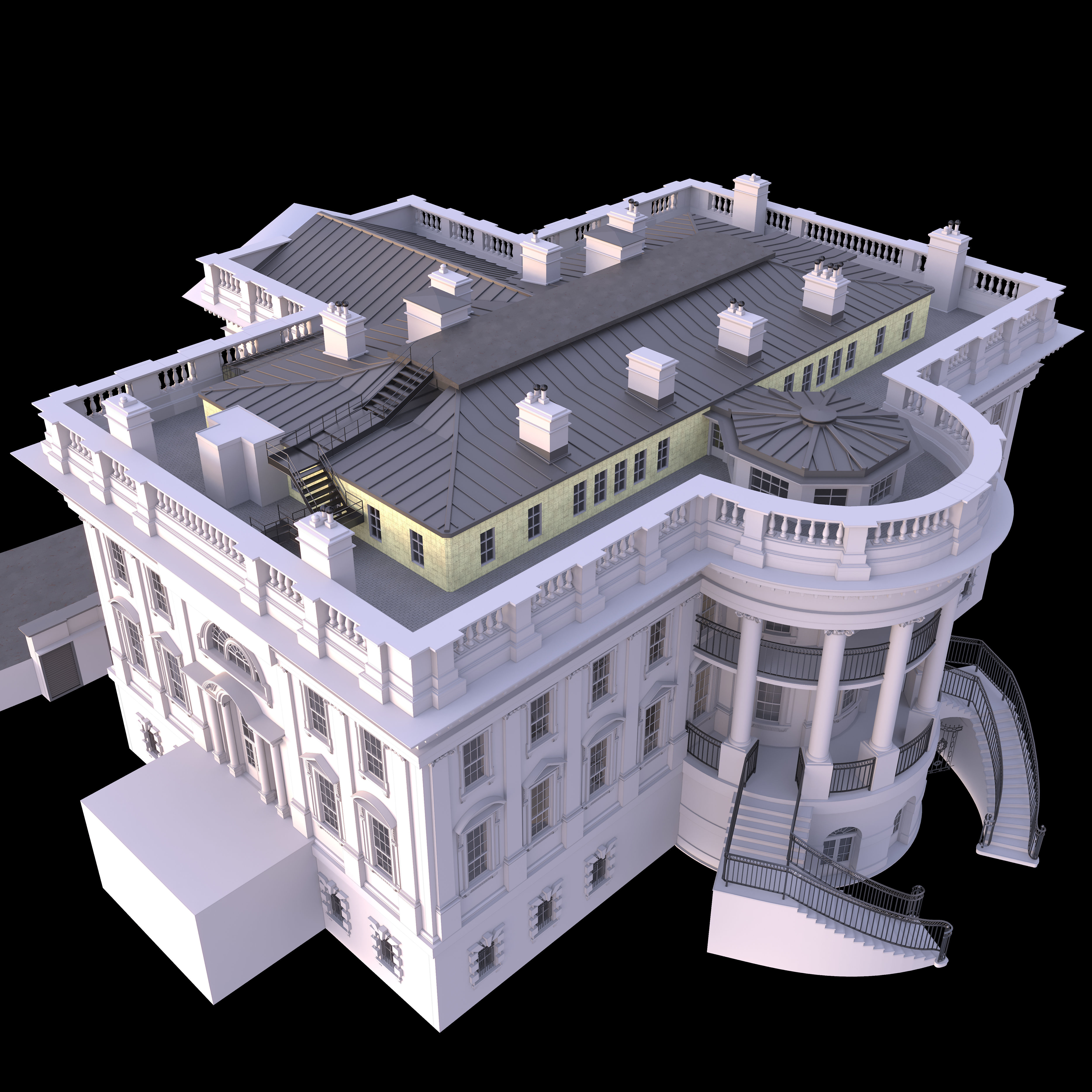 usa white house 3D model_2