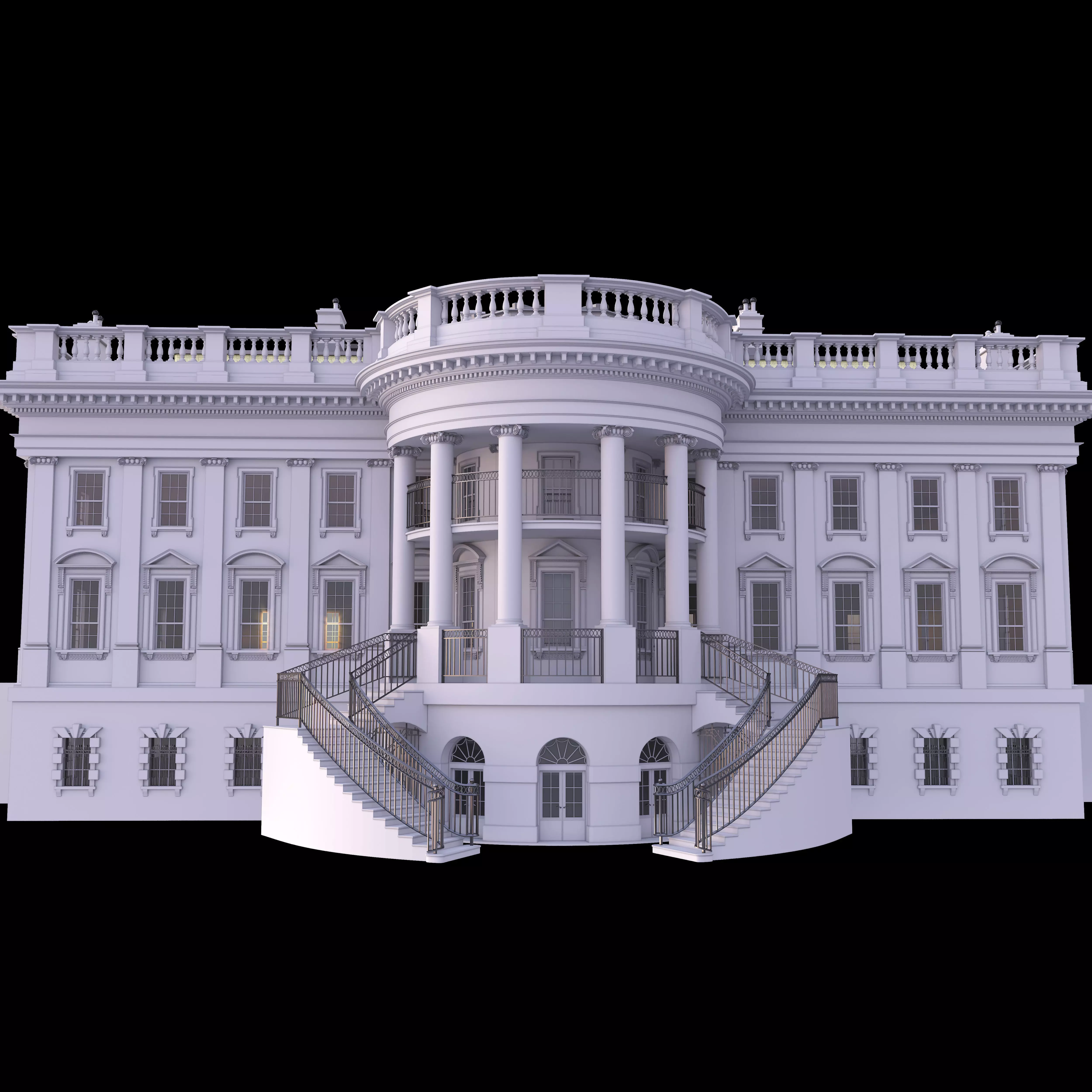 usa white house 3D model_0