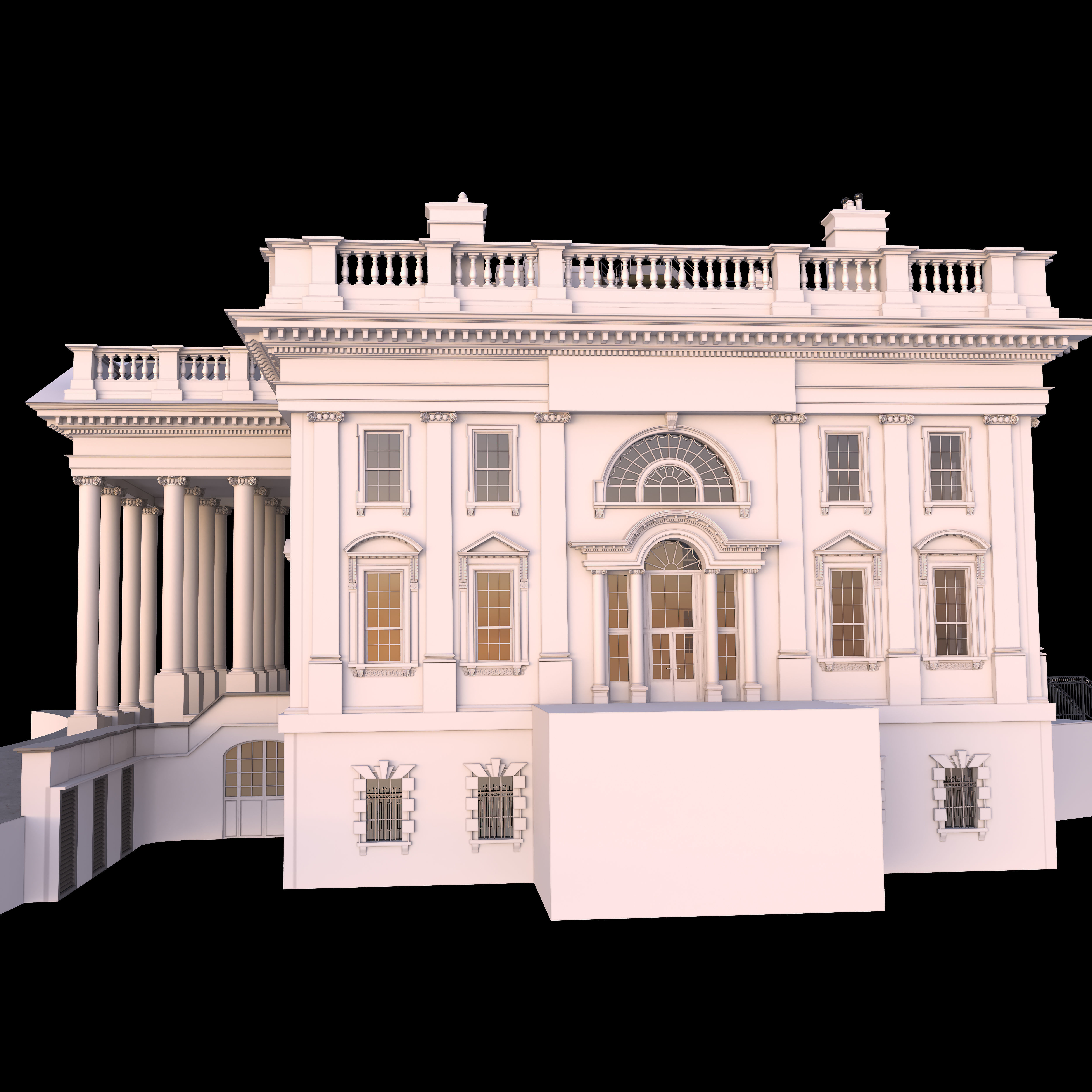 usa white house 3D model_4