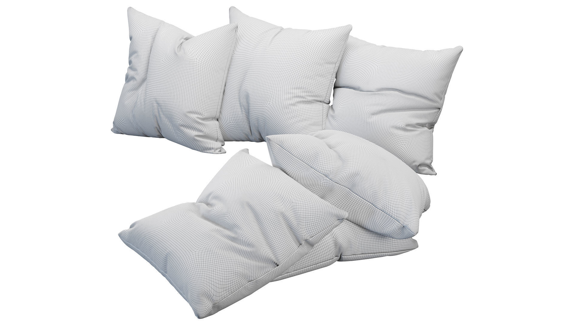 Decoration Pillows Set 3 3D model_9