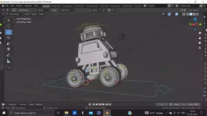 MONSTER CAR WITH RIG 3D model