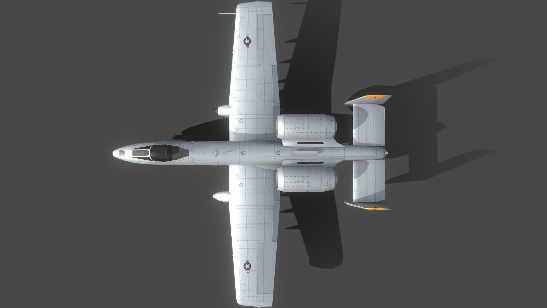 A10 Thunderbolt Low-poly 3D model_6