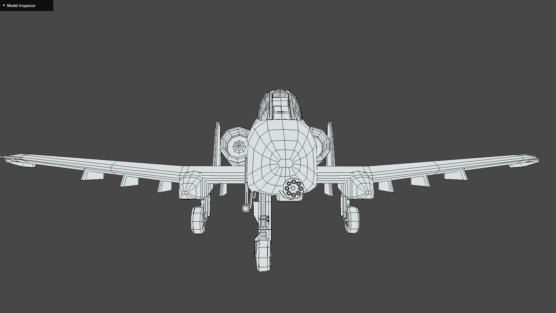 A10 Thunderbolt Low-poly 3D model_4