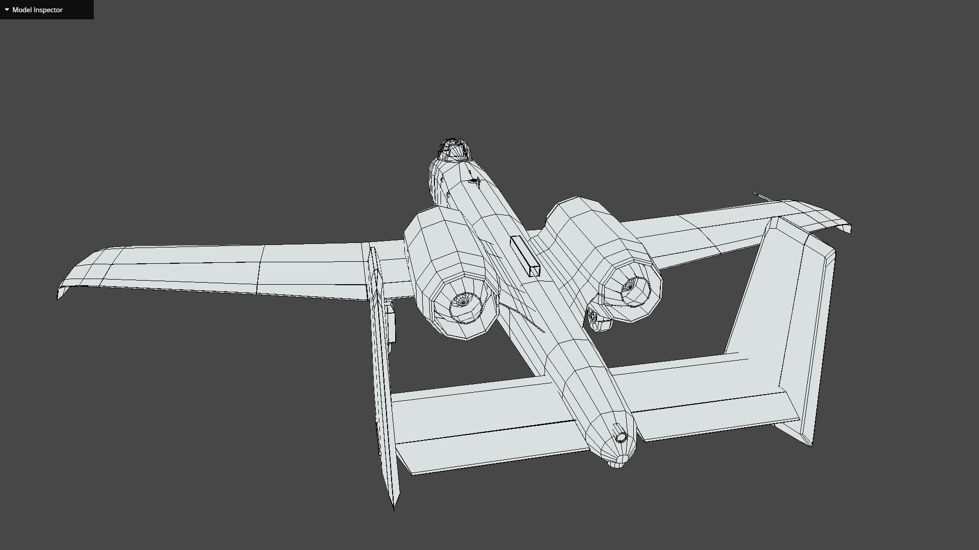 A10 Thunderbolt Low-poly 3D model_12